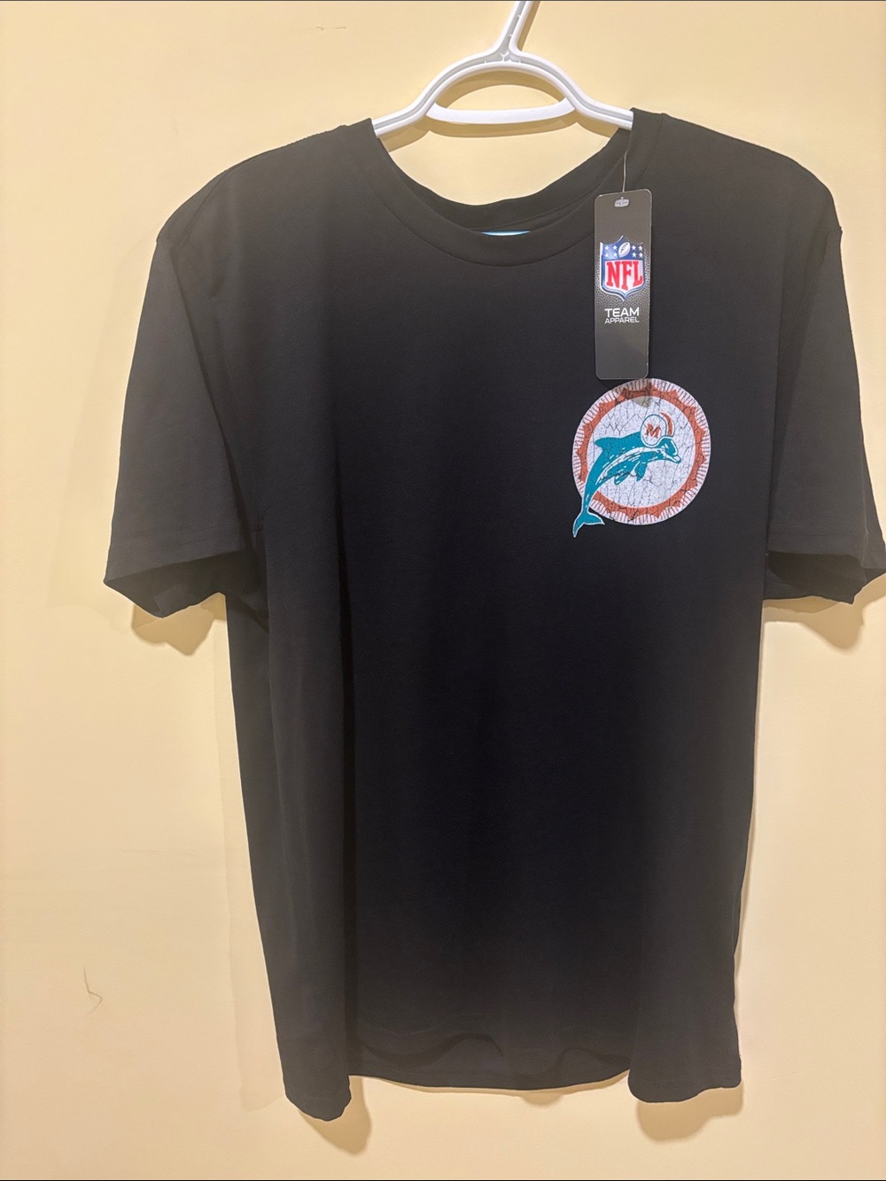 Team Apparel Black Miami Dolphins Logo Short Sleeve Tee
